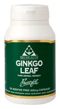 Ginkgo Powdered Leaf 450mg 120 Capsules (Bio-Health)