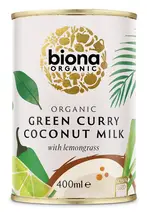 Organic Green Curry Coconut Milk 400ml (Biona)