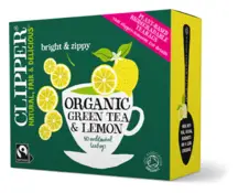 Organic Green & Lemon Tea 80 Bags (Clipper)