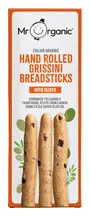 Organic Grissini Breadsticks with Olives 130g (Mr Organic)