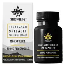 Organic Himalayan Shilajit x 120 Capsules (Stronglife)