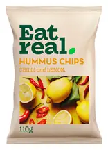 Hummus Chips Lemon Chilli 110g (Eat Real)