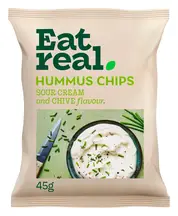 Hummus Chips Sour Cream & Chives 45g (Eat Real)