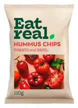 Hummus Chips Tomato & Basil 110g (Eat Real)