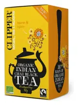 Organic Indian Chai Black Tea 20 Bags (Clipper)