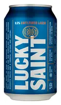 Superior Unfiltered Alcohol Free Lager Can 330ml (Lucky Saint)