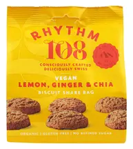 Organic Lemon Chia Tea Biscuit Share Bag 135g (Rhythm 108)
