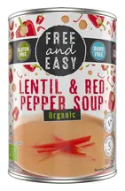 Organic Lentil & Red Pepper Soup 400g (Free & Easy)