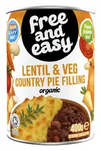 Organic Lentil & Vegetable Country Pie Filling 400g (Free & Easy)