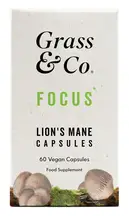 Organic Lions Mane with Ginseng and Omega-3 60 Capsules (Grass and Co)