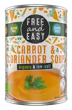 Organic Low-Salt Carrot & Coriander Soup 400g (Free & Easy)