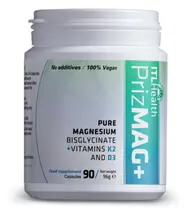 PrizMAG Pure Magnesium Bisglycinate Plus 90 Capsules (Mag365)