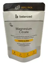 Magnesium Citrate Refill Pouch 60 Capsules (Balanced)