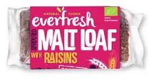 Sprouted Malt Loaf with Raisins, Organic 290g (Everfresh Natural Foods)