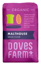 Organic Malthouse Bread Flour 1kg (Doves Farm)