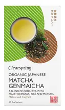 Organic Japanese Matcha Genmaicha 20 Tea Sachets (Clearspring)