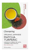 Organic Japanese Matcha Turmeric 20 Tea Sachets (Clearspring)