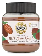 Organic Milk Cocoa Hazel Spread 350g (Biona)