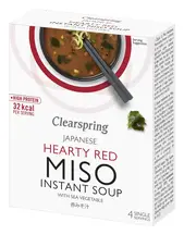Instant Miso Soup Hearty Red with Sea Vegetables 4x8g (Clearspring)