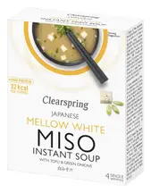 Instant Miso Soup Mellow White with Tofu 4x10g (Clearspring)