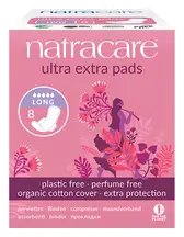 Ultra Extra Pads, Long x8 (Natracare)