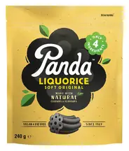 Natural Liquorice Cuts 240g (Panda)