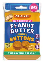 No Added Sugar Peanut Butter Buttons 20g (Superfoodio)