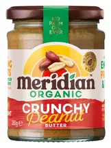 Organic Crunchy Peanut Butter 280g (Meridian)