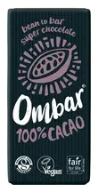 Organic 100% Cacao Dark Chocolate Bar 70g