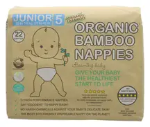 Organic Bamboo Nappies Size 5 x 22 (Beaming Baby)