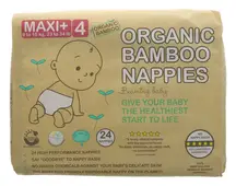 Organic Bamboo Nappies Size 4 x 24 (Beaming Baby)
