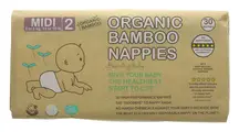 Organic Bamboo Nappies Size 2 x 30 (Beaming Baby)