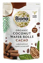Organic Cacao Coconut Wafer Rolls 100g (Biona)