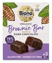 Organic Dark Chocolate Brownie Bars x 3 (Biona)