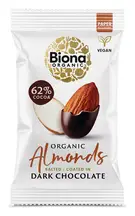 Organic Dark Chocolate Roasted Almonds 30g (Biona)