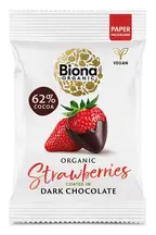Organic Dark Chocolate Strawberries 45g (Biona)