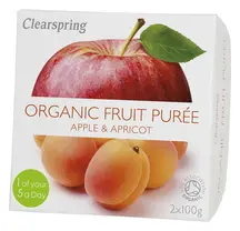Organic Fruit Puree Apple & Apricot 200g (Clearspring)