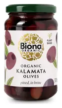 Organic Kalamata Olives in Brine 370g (Biona)