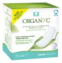 Organic Overnight Pads with Wings x 7 (Organyc)