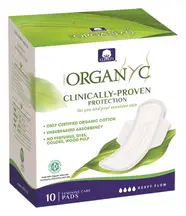 Organic Pads with Wings - Heavy Flow x 10 (Organyc)