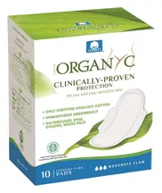 Organic Pads with Wings - Moderate Flow x 10 pads (Organyc)
