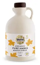 Organic Pure Maple Syrup Amber Grade A 1L (Biona)