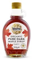 Organic Pure Maple Syrup Dark Grade A 330g (Biona)