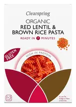 Organic Gluten Free Red Lentil & Brown Rice Pasta 250g (Clearspring)