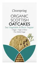 Organic Sea Vegetable & Black Pepper Oatcakes 200g (Clearspring)