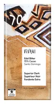 Organic Superior Dark 70% Cocoa Bar 80g (Vivani)