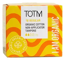 Organic Non-Applicator Tampons - Regular x 18 (TOTM)