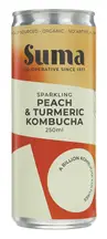 Organic Peach & Turmeric Kombucha 250ml (Suma)