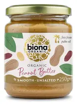 Organic Peanut Butter Smooth without Salt 250g (Biona)