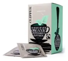 Organic Fairtrade Peppermint Infusion 25 Envelopes (Clipper)